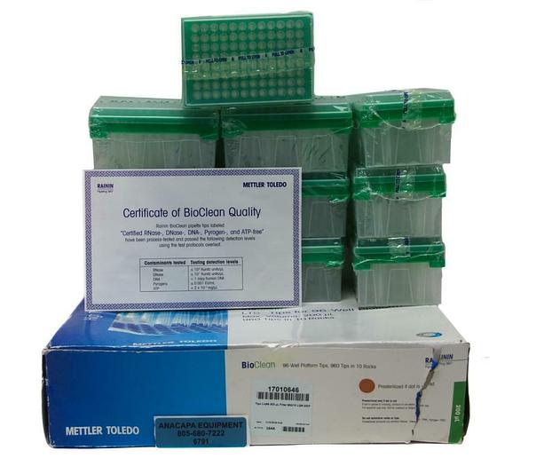 Mettler Toldedo Rainin LQR-200F Pipette Tips, 200 µL mMax, Lot of 960 NEW (6791