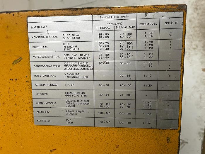 Gebruikt Bauer ES 300 BA half automaat bandzaag lintzaag metaalzaag