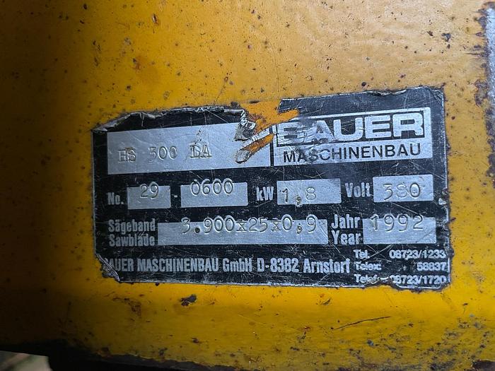Gebruikt Bauer ES 300 BA half automaat bandzaag lintzaag metaalzaag