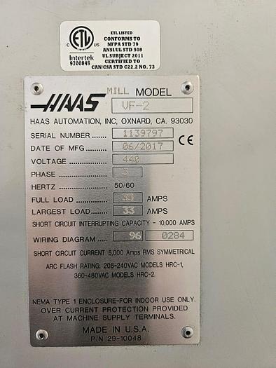 Gebruikt Haas VF 2 CNC Bewerkingscentrum
