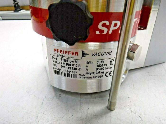 Used PFEIFFER SPLITFLOW 80 SPLIT FLOW TURBO PUMP PMP04012A, WITH TC 110 PMC01790