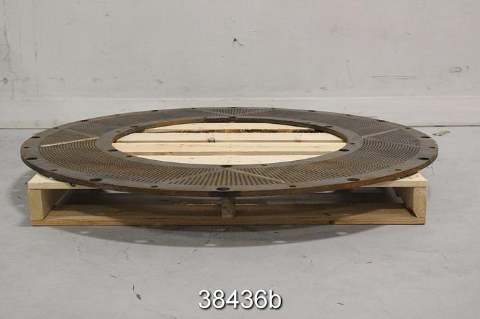 Used Black Clawson Hydrapulper Extraction Plate, 56" OD, 32.5" ID, 0.25" Hole Size #38436