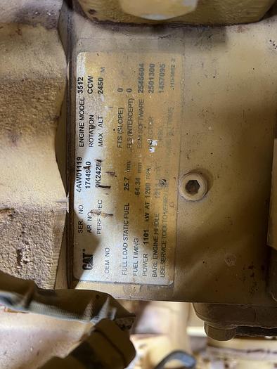 Used 2005 Cat 3512 diesel gen set cores