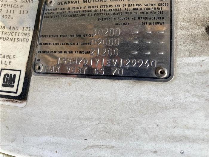 Used 1984 Chevy Kodiak Drill Pipe & Water Truck