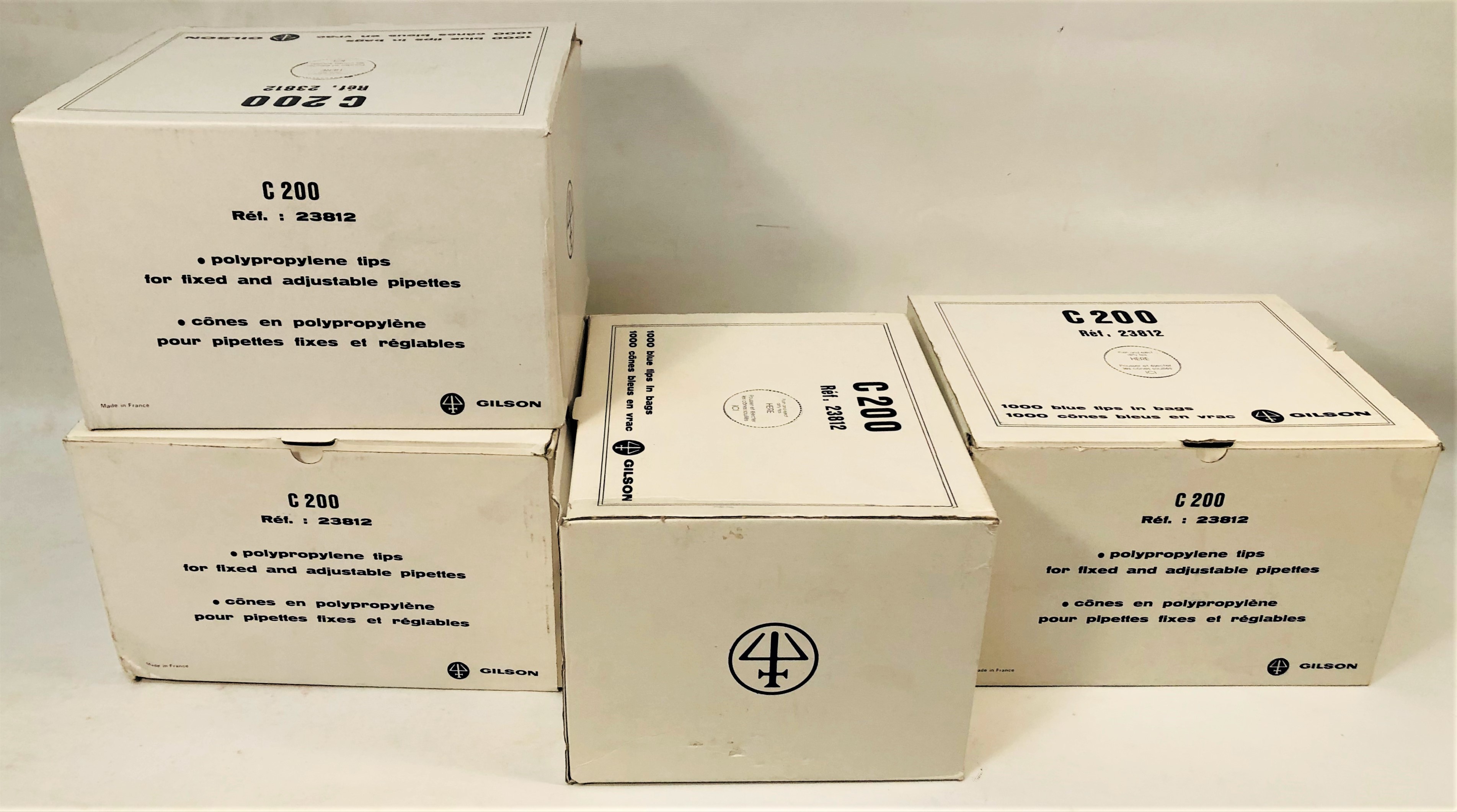 New Open Box Gilson C200 Pipette Tips - 200 µL (Box of 1000 Tips)