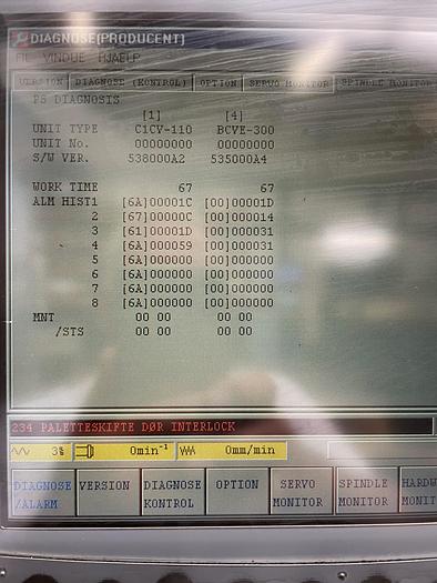 Used BRUGT HORISONTALT BEARBEJDNINGSCENTER FABR. MAZAK, MODEL FH 5800