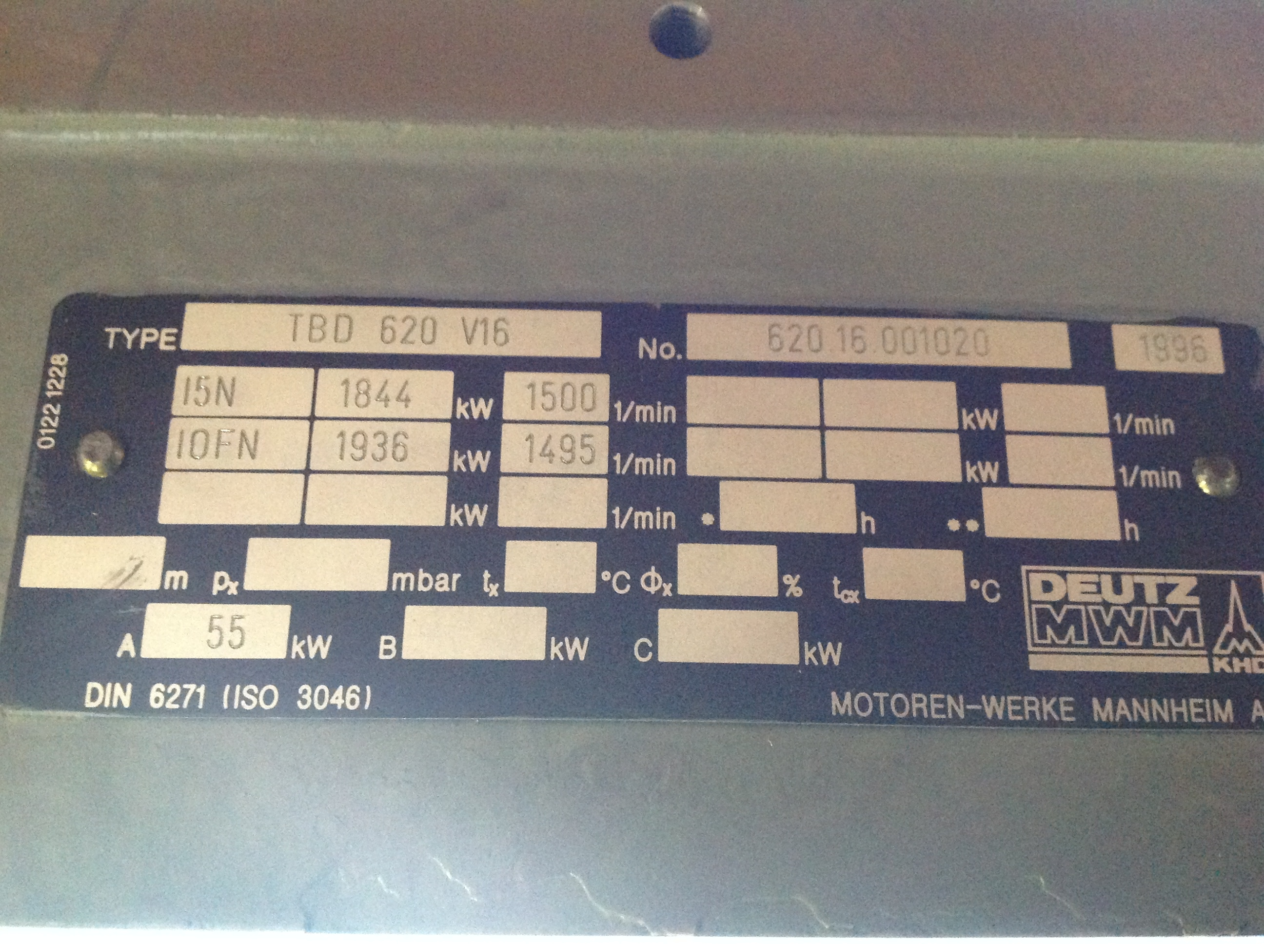 Used CYLINDER BLOCK DEUTZ TBD 620V16 / TBG 620-V16K