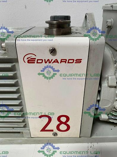 Used Edwards E2M28 Rotary Vacuum Pump 21 CFM w/ 1.2 HP Motor 240V