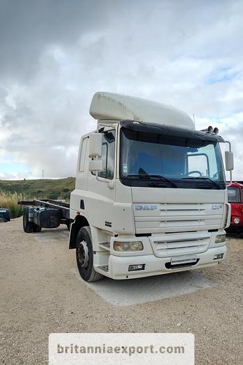Used 2006 DAF CF 75.310 ZF 16 manual Euro 3 chassis cab truck.