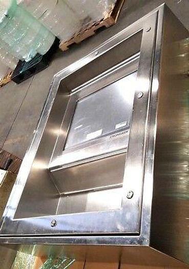 Used Strongarm Clean Room Computer Work Station with Keyboard & Flat Screen Stainless