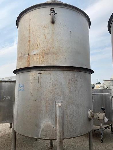 Used 1600 gallon Vertical Stainless Steel Single Wall Tank