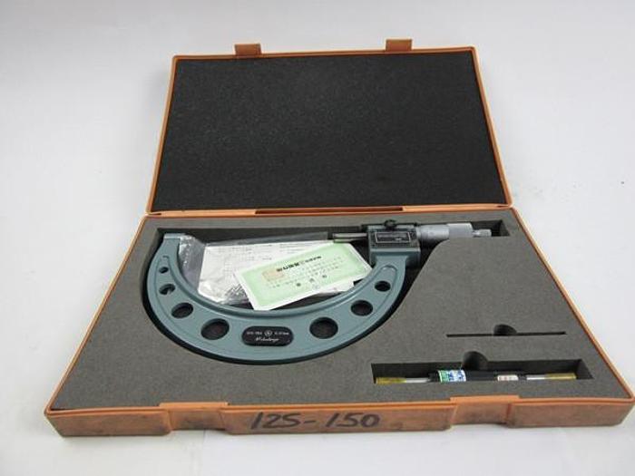 Used MITUTOYO Digit Outside Micrometer, 125-150 mm, .01 mm with case