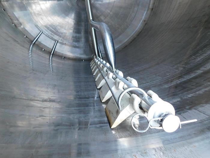 Used 1500 GALLON SCRAPE AGITATED MIX TANK – S/S – JACKETED (#9662)