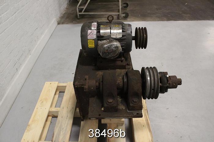 Used Bird JS24 Vibrating Screen Motor and Belt Drive Assembly, 5HP, 1750 Rpm #38496
