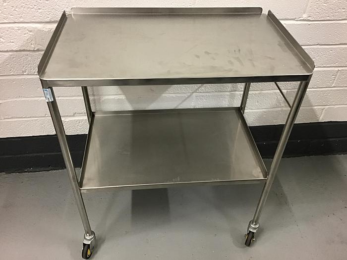Used Trolley stainless steel 2 shelves 750x450mm