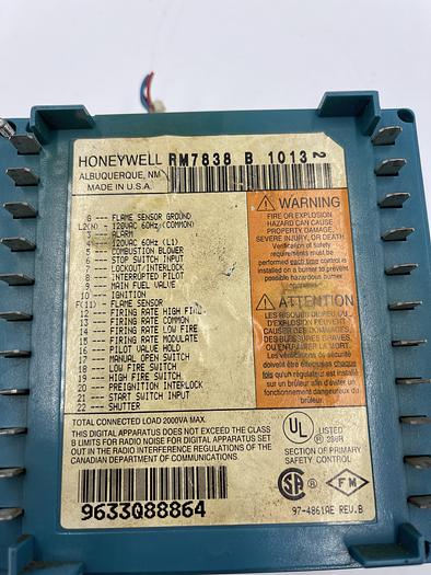 Used Honeywell RM7838 B 1013