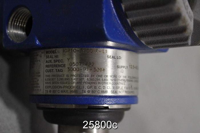 Used Foxboro IGP10-TPDD1F-L1 Pressure Transmitter, Cal 0-50 Psi, Supply 12.5-42.0 Vdc, Max W.P.= Flange Rate Psi #25800