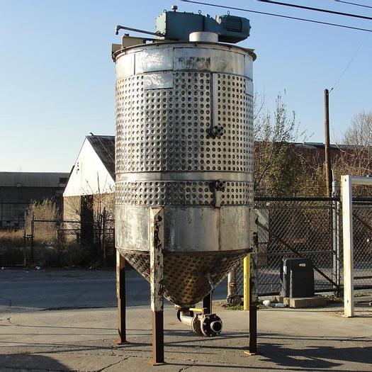 Used 1,100 GALLON WILL FLOW VERTICAL MIX TANK - 150 PSI JACKET
