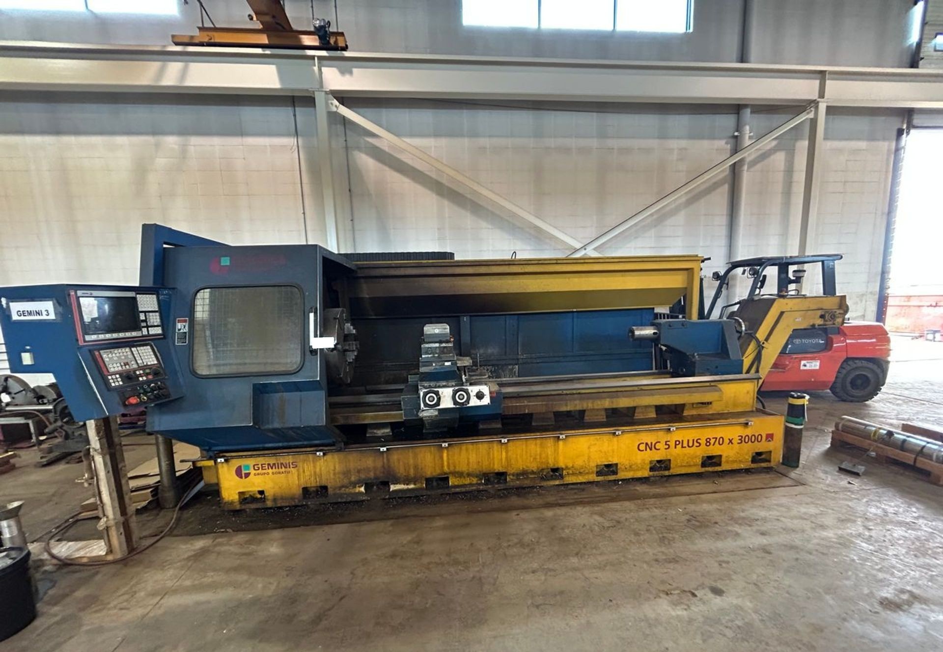 Used GEMINIS CNC 5 PLUS 870 X 3000 OIL COUNTRY CNC LATHE (HOLLOW BORE)
