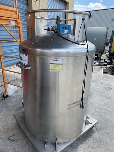 Used DEWAR STORAGE ON WHEELS TANK  International cryogenics Helium 