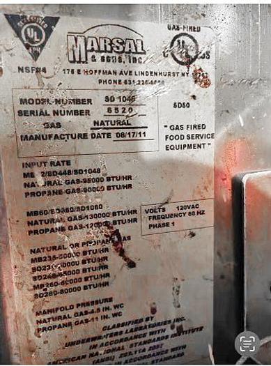 Used USED, in great condition! Two Marsal Deck Ovens, Natural Gas. Model 501046