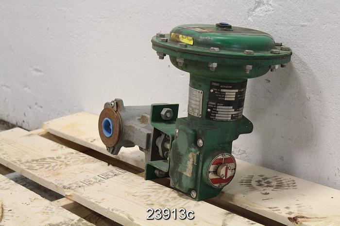 Used Fisher V200 Control Valve 1 1/2", Stainless Steel Body, Stainless Steel Shaft, Ball/Disc Stainless Steel/Cp, Seat Comp 3, Type 1052 Actuator, Pdto, Size 20, No Positioner, Class 150-600 #23913