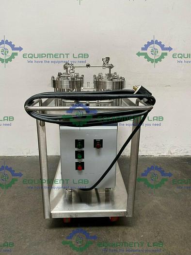 Used Lot of 4- Stainless Steel 142mm Membrane Disc Filter w/ N-K31 Pump & 1.5HP Motor