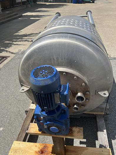 Used Tank, 132 Gallon, 500 Liter, S/St, Jkt, Agit, Cone Bottom #S744577