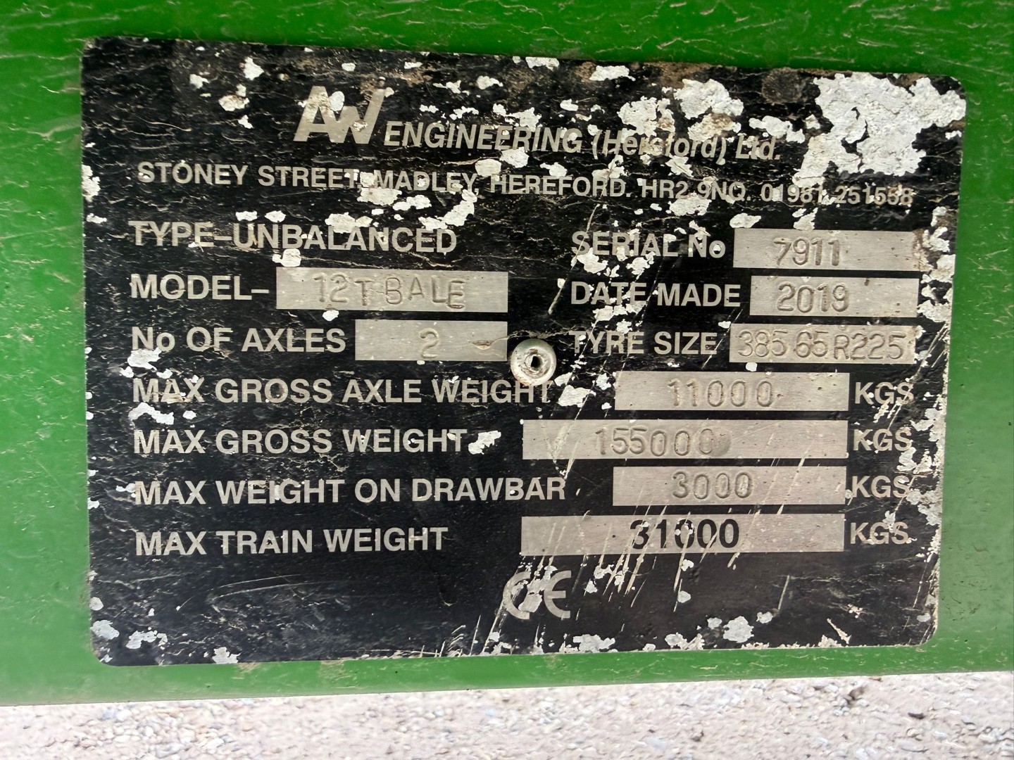 Used AW Engineering Bale Trailer