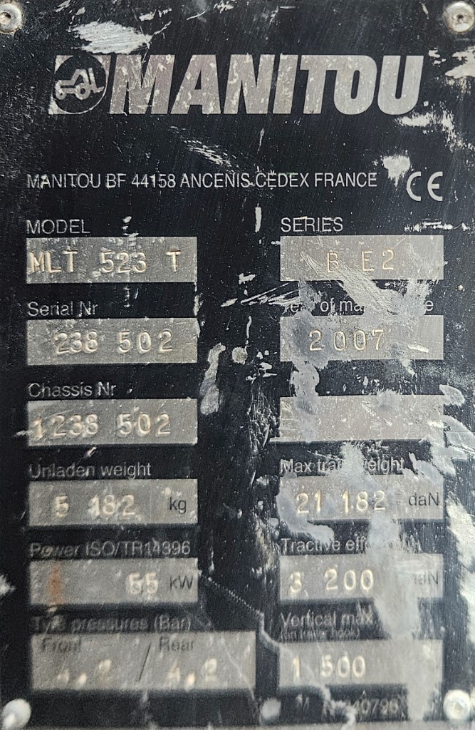 Used Manitou MLT 523 Turbo Telehandler