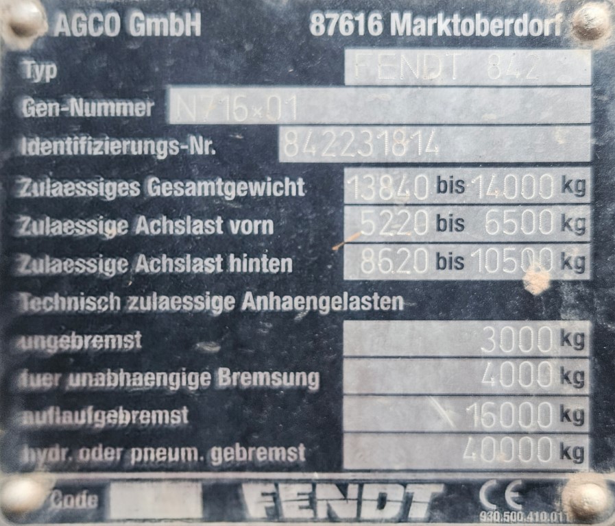 Used Fendt 828 Vario Tractor