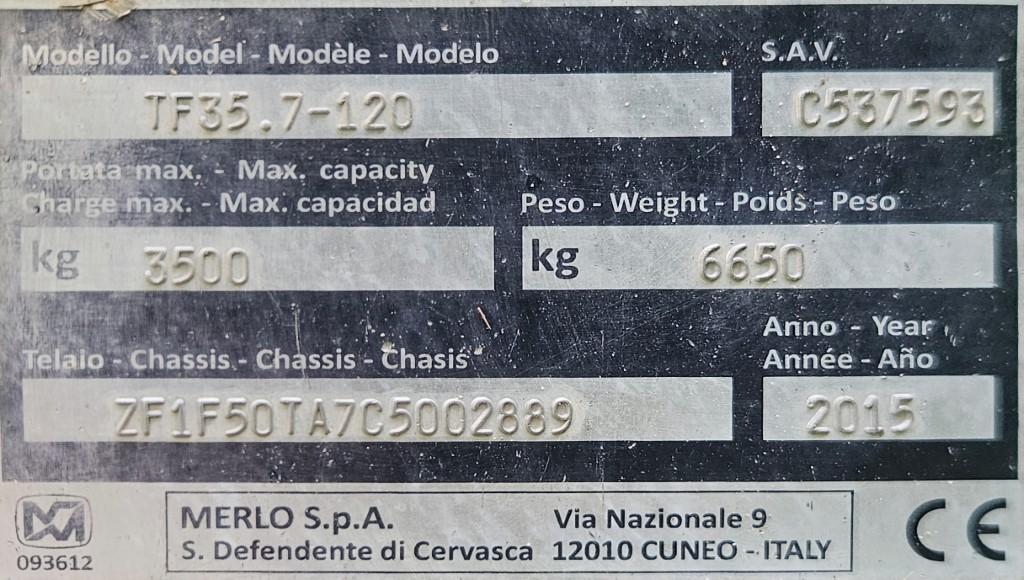 Used Merlo TF 35.7-120 Telehandler