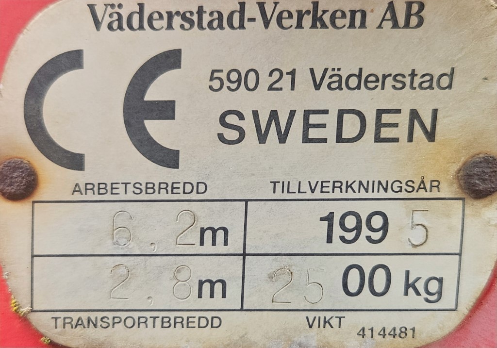 Used Vaderstad RX620 Cambridge Rolls