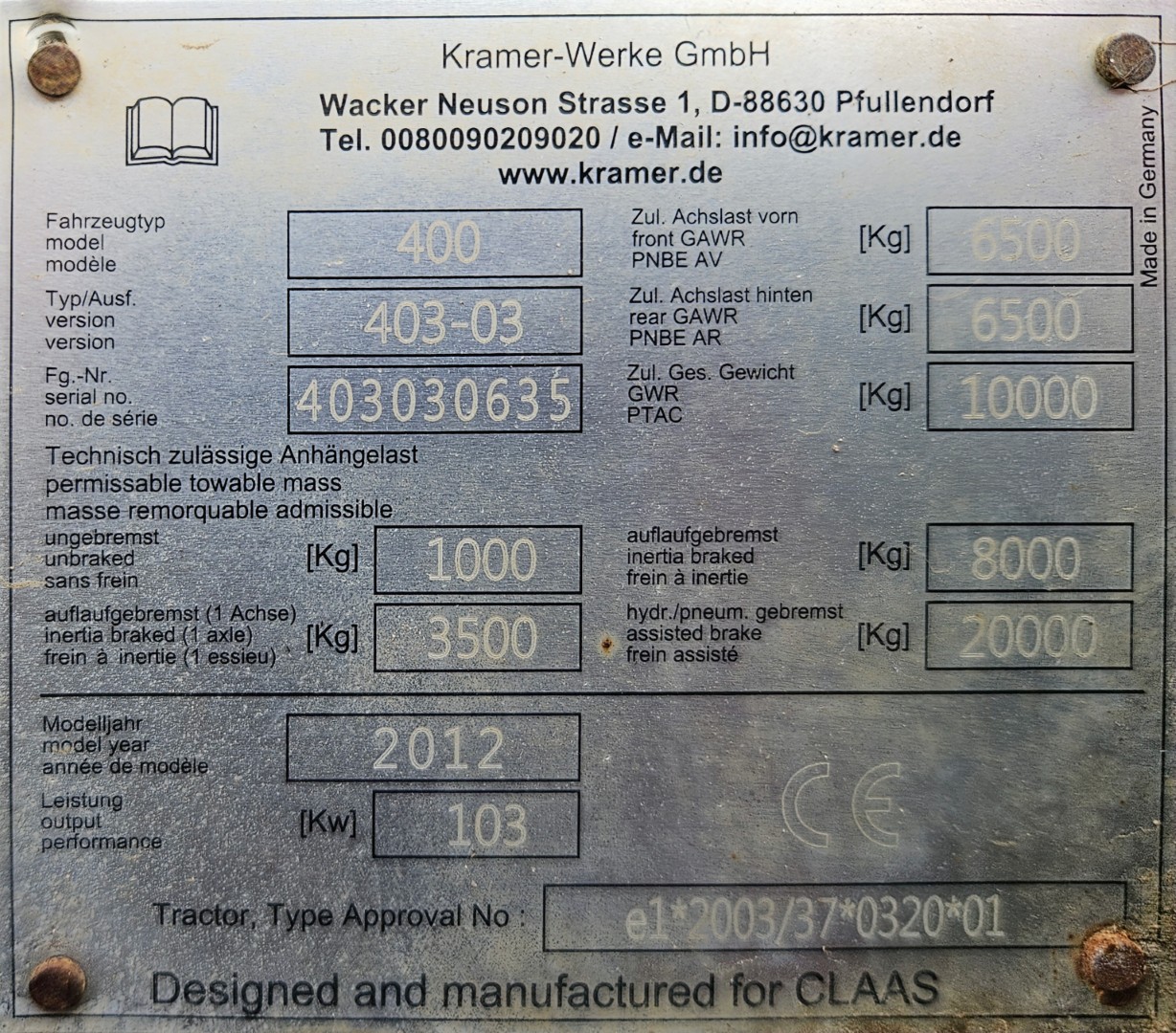 Used Claas Scorpion 7045 Plus Telehandler