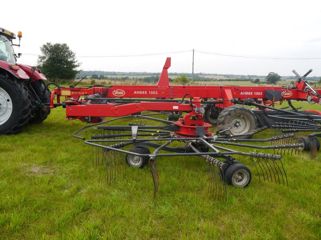 Used Vicon Andex 1505 Rake