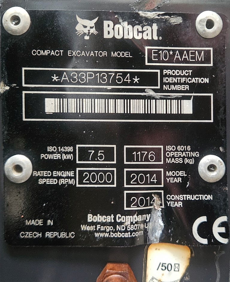 Used Bobcat E10 Mini Digger