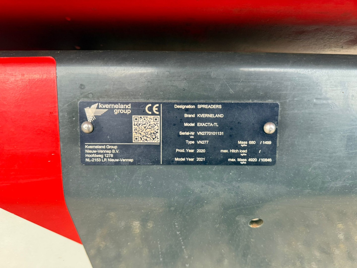 Used Kverneland Exacta-TL Fertiliser Spreader