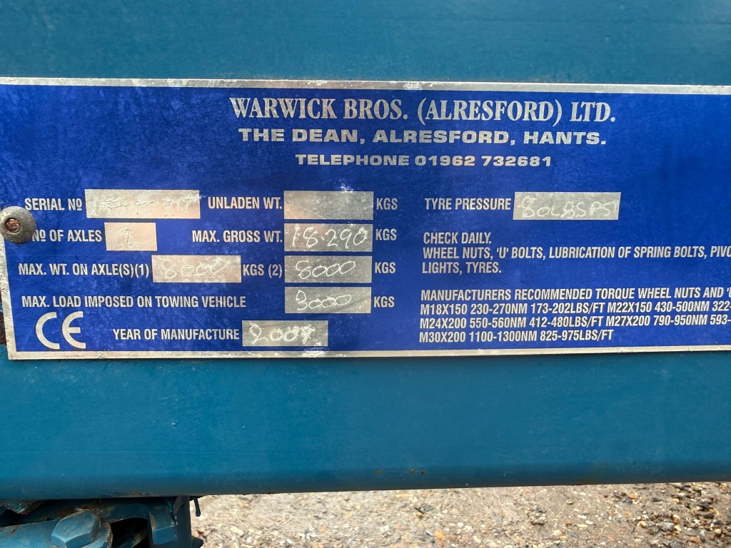 Used Warwick Trailer
