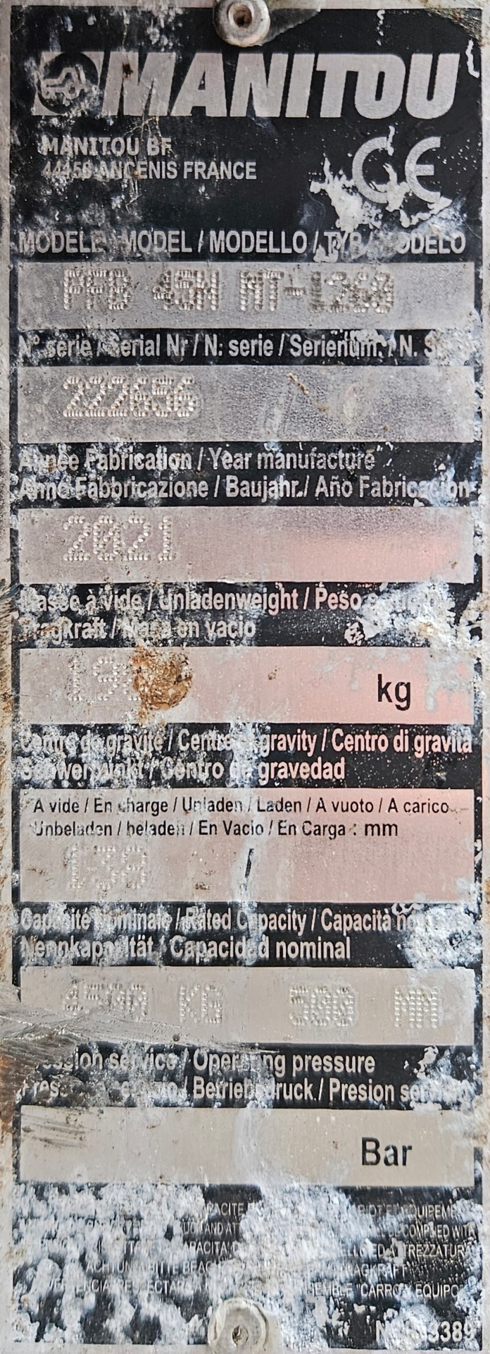 Used Manitou Pallet Tines