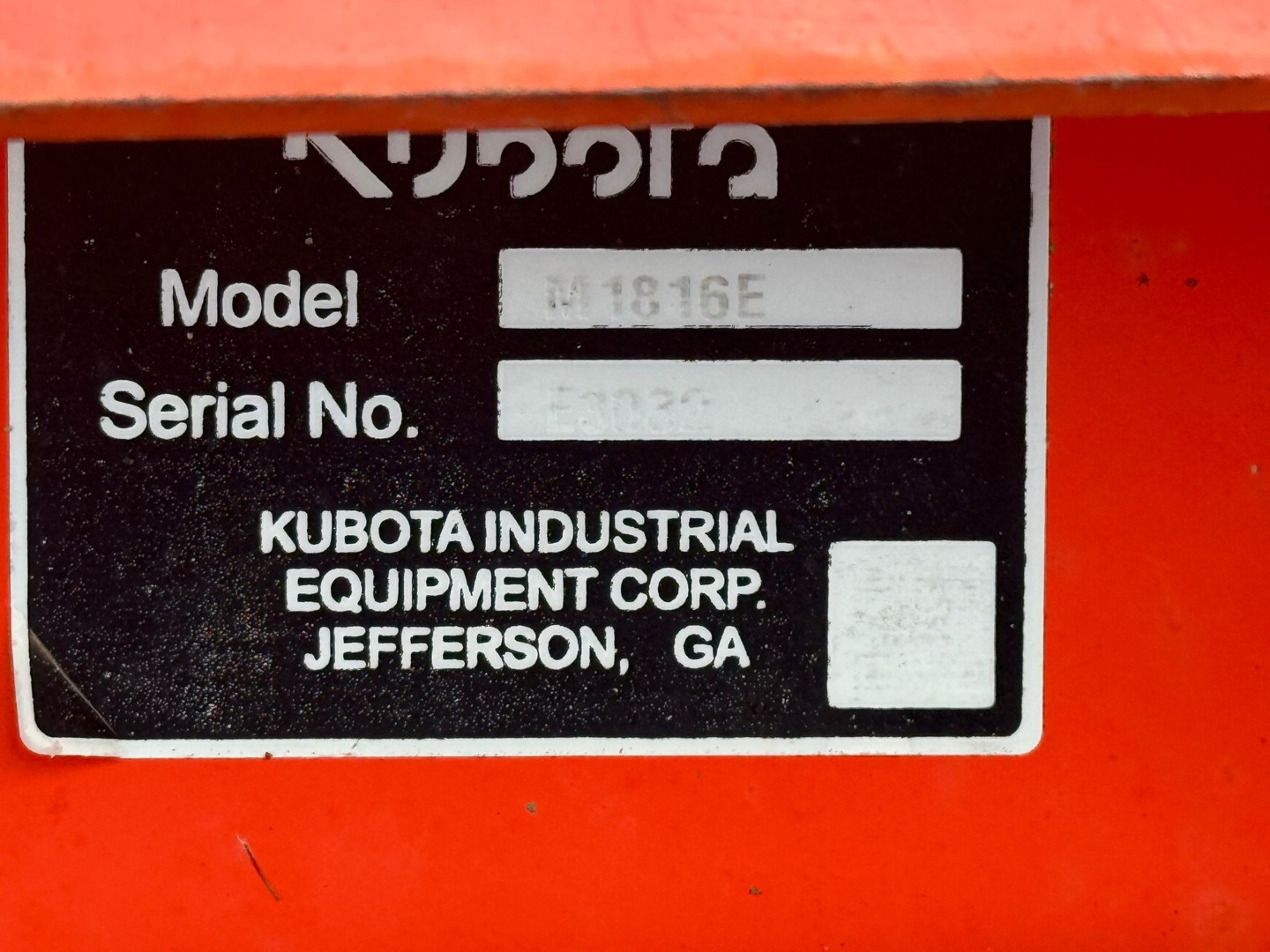 Used Kubota M1816E Front Loader Bucket