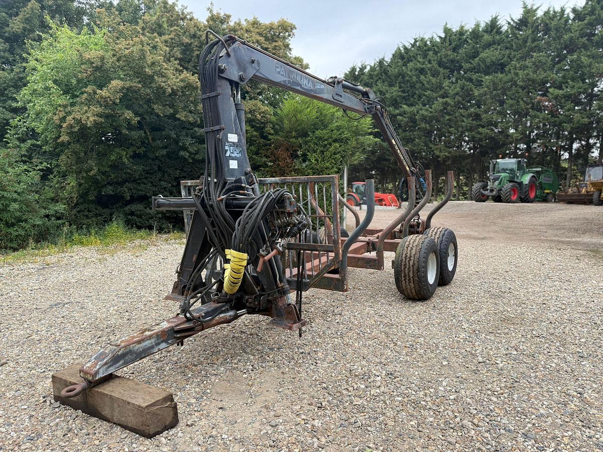 Used Timber Trailer and Patruuna 755 Crane