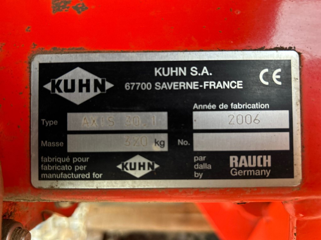 Used Kuhn Axis 30.1 Fertiliser Spreader
