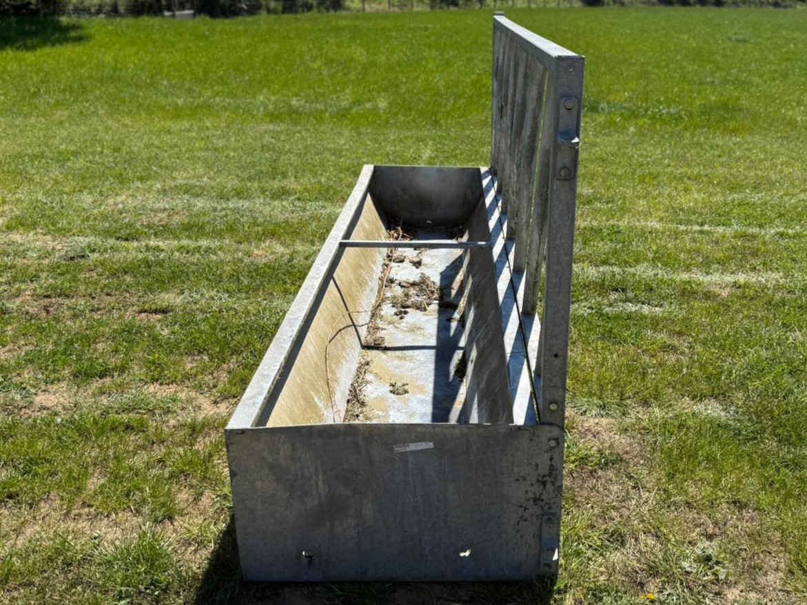 Used Cattle Feed Trough and Barrier