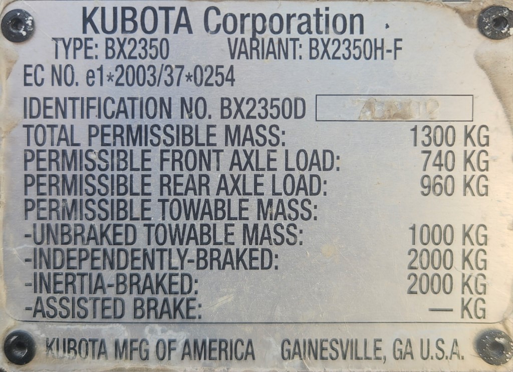 Used Kubota BX2350 Compact Tractor