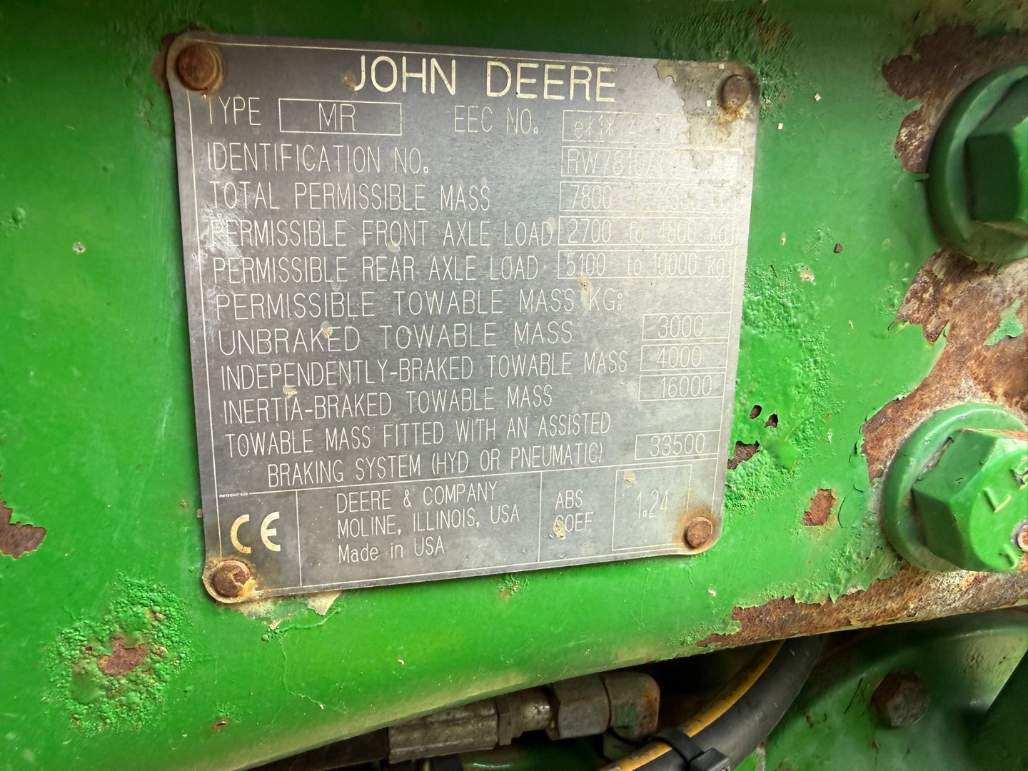 Used John Deere 7810 4wd Tractor