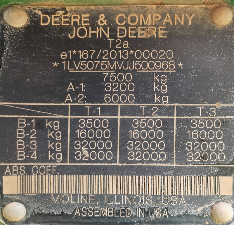 Used John Deere 5075M 4wd Tractor