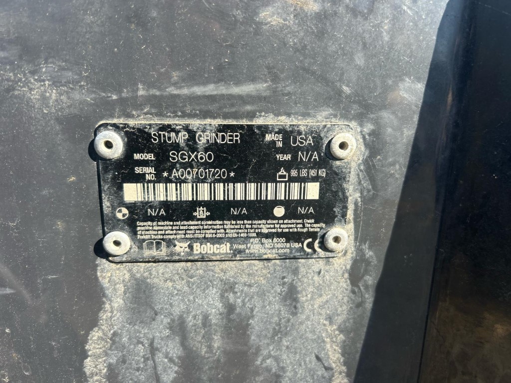 Used Bobcat SGX60 Stump Grinder