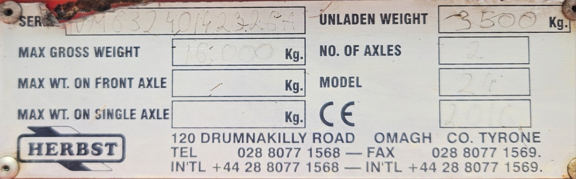 Used Herbst Low Loader Trailer