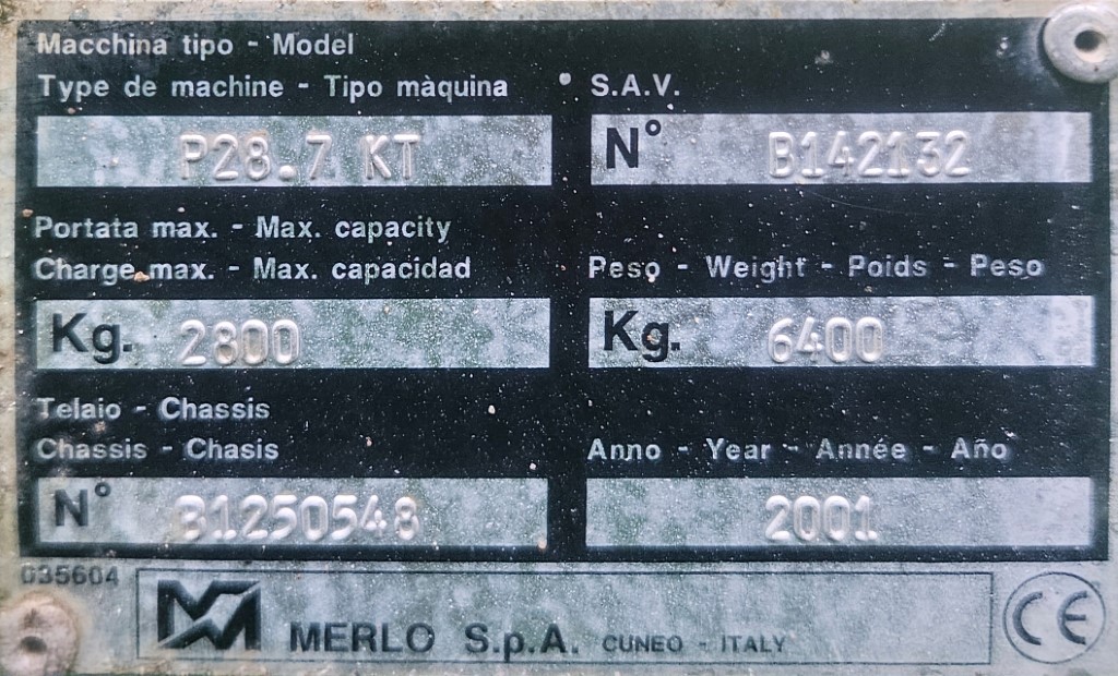 Used Merlo P28.7 KT Telehandler