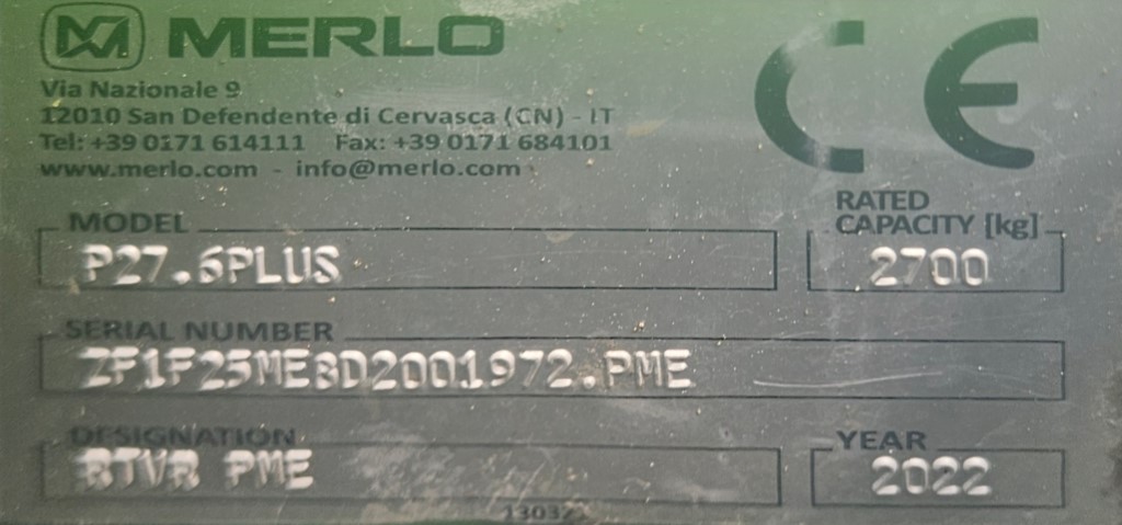 Used Merlo P27.6 Plus Telehandler